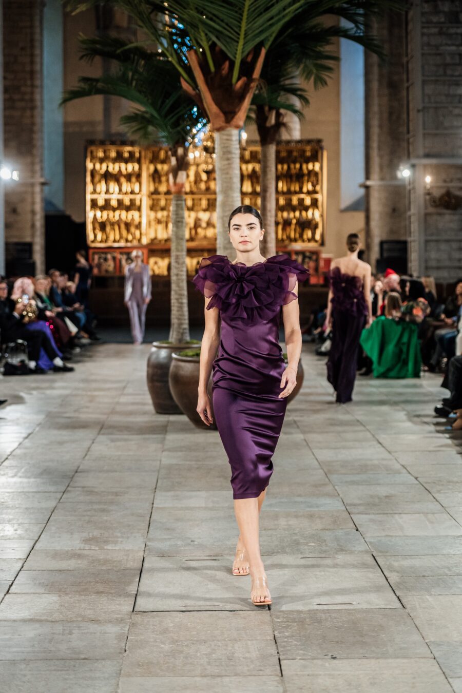 Burgundy Blossom Dress - Image 3