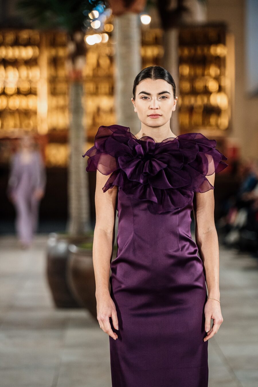 Burgundy Blossom Dress - Image 2