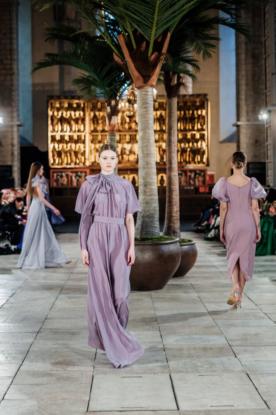 Dusty Lilac Silk Gown - Image 2