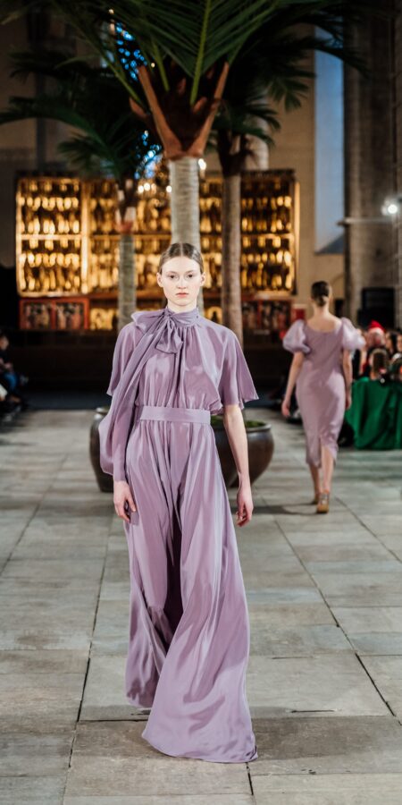 Dusty Lilac Silk Gown