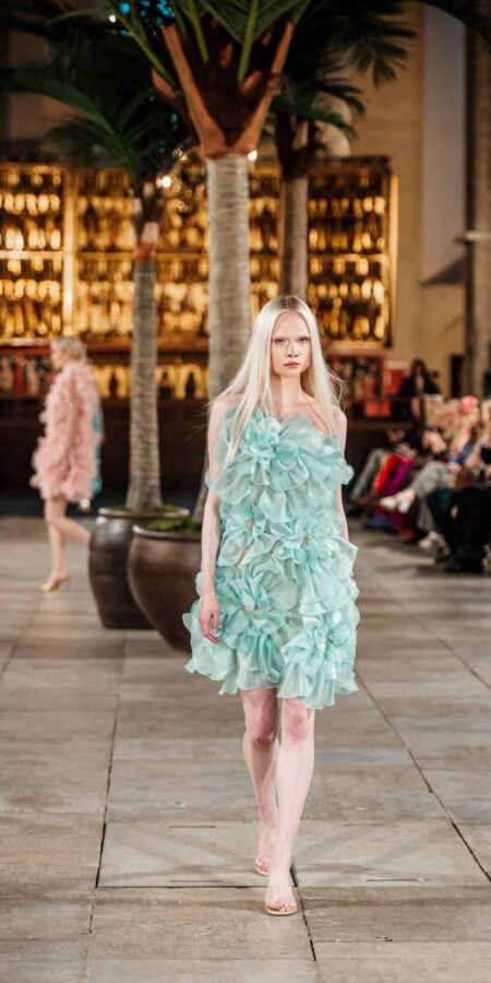 Mint Blossom Mini Dress