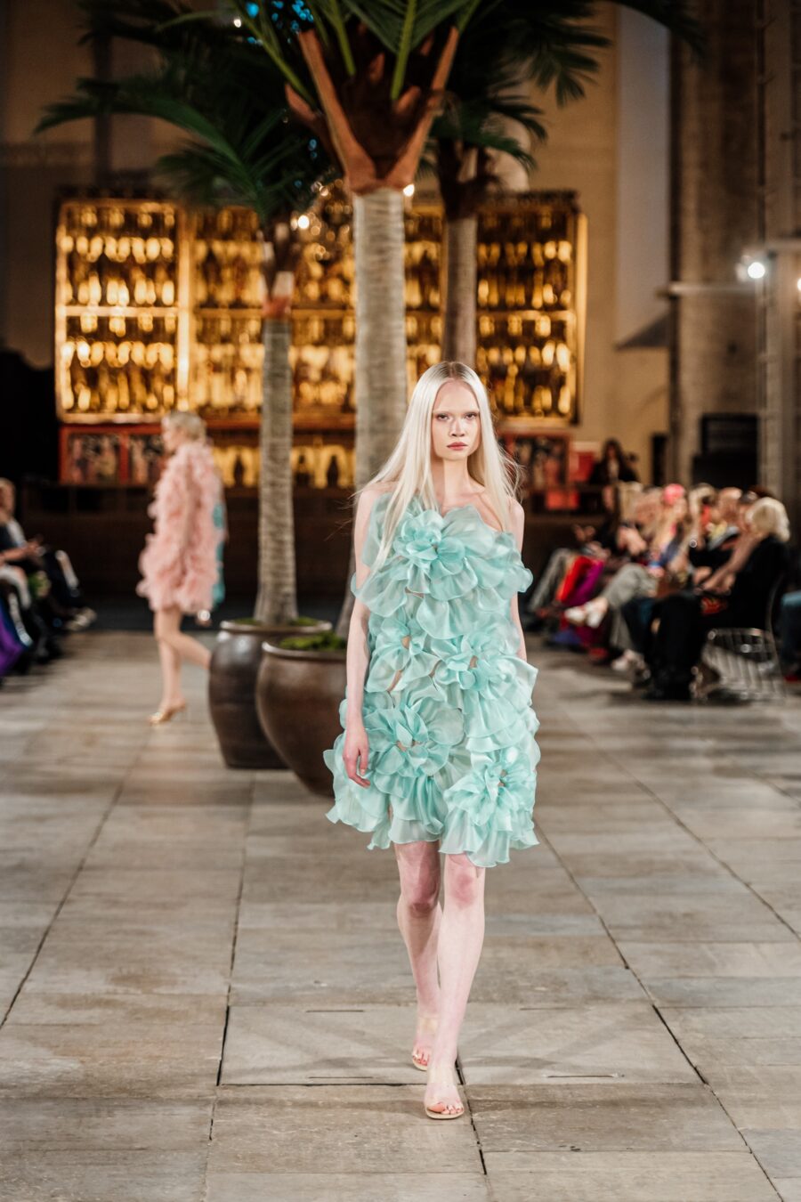 Mint Blossom Mini Dress