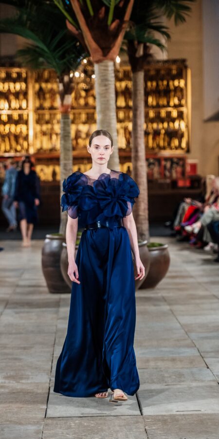 Navy Blossom Gown