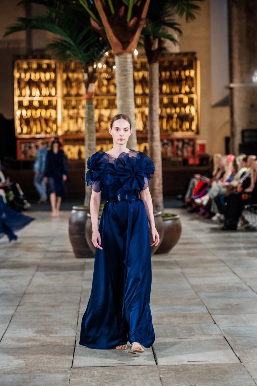 Navy Blossom Gown