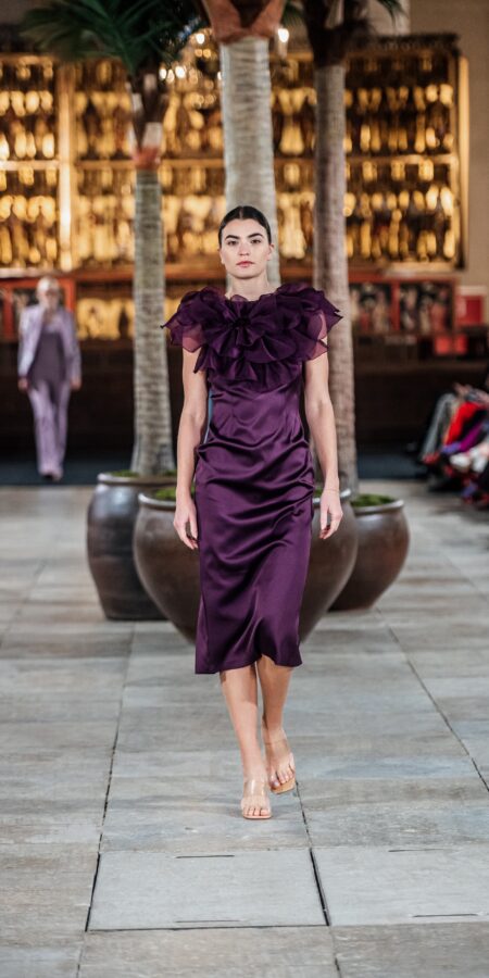 Burgundy Blossom Dress
