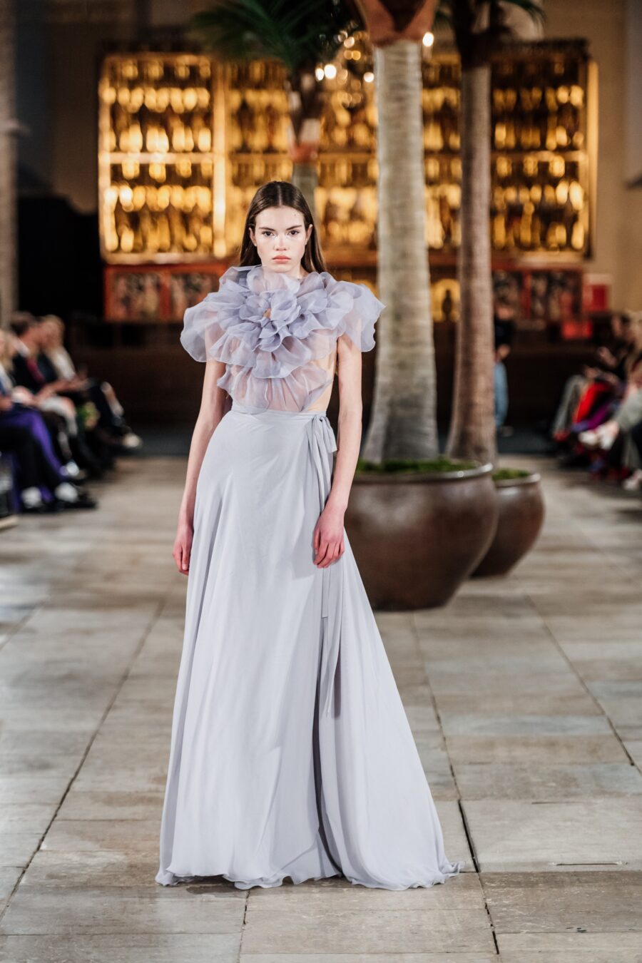 Gray Blossom Body and Wrap Skirt - Image 3