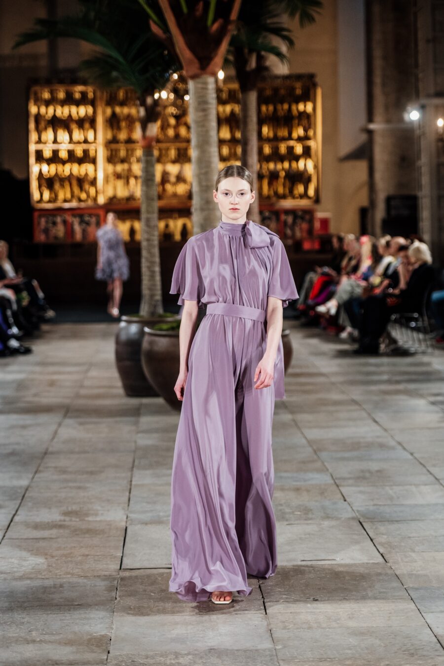 Dusty Lilac Silk Gown - Image 3