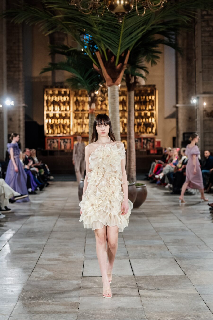 Ivory Blossom Mini Dress - Image 3