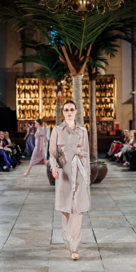 Sand Organdy Trench Coat