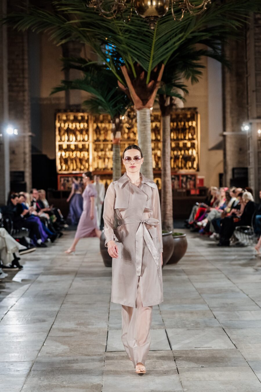 Sand Organdy Trench Coat