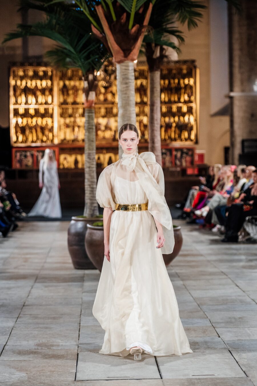 Ivory Organdy Gown - Image 2
