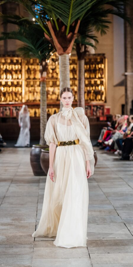 Ivory Organdy Gown