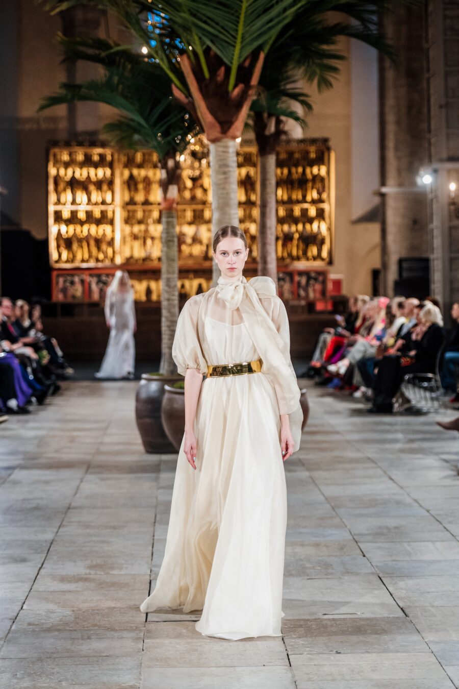 Ivory Organdy Gown
