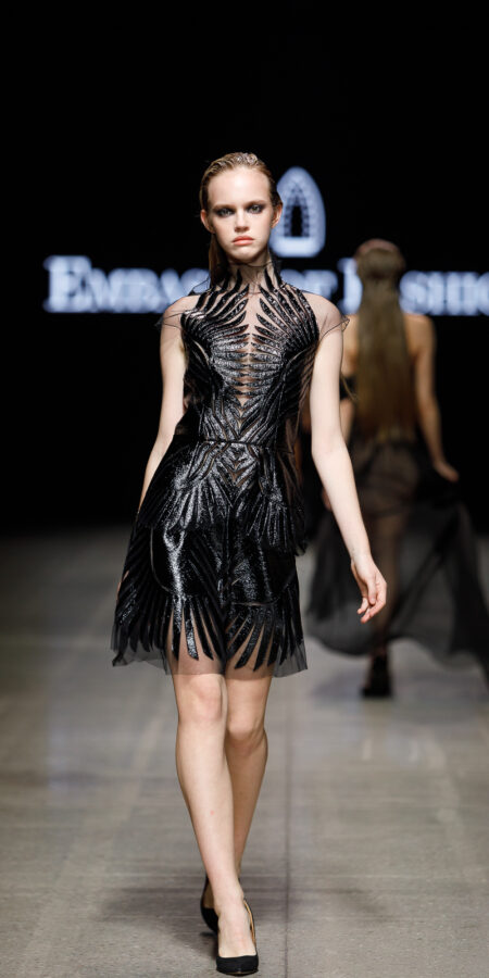 Leather Wings Top and Skirt