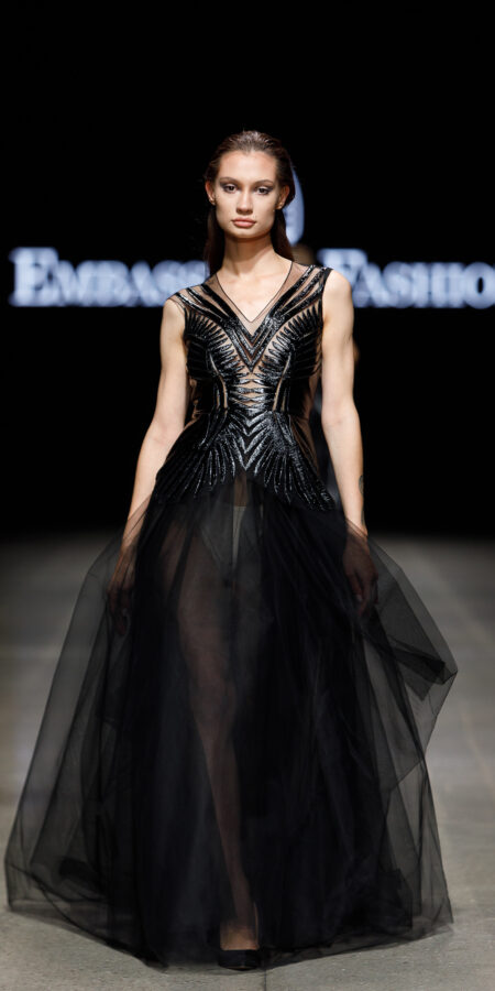 Leather Wings V-neck Top