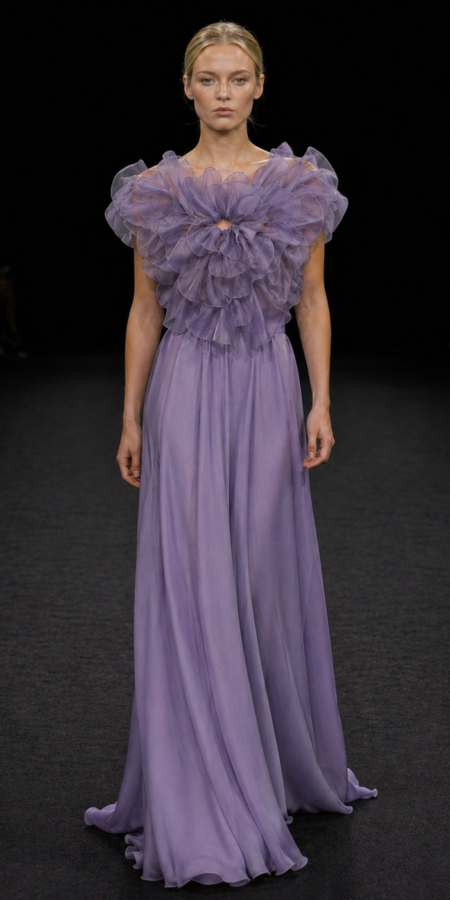 Lilac Bloom Maxi Dress